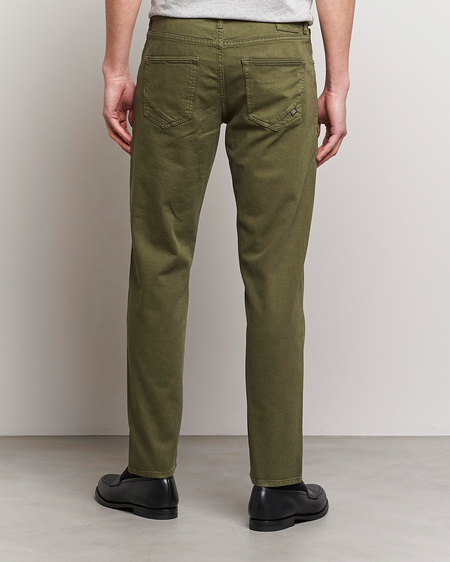 Heren | Broeken | Incotex | Cotton Stretch 5-Pocket Pants Military Green