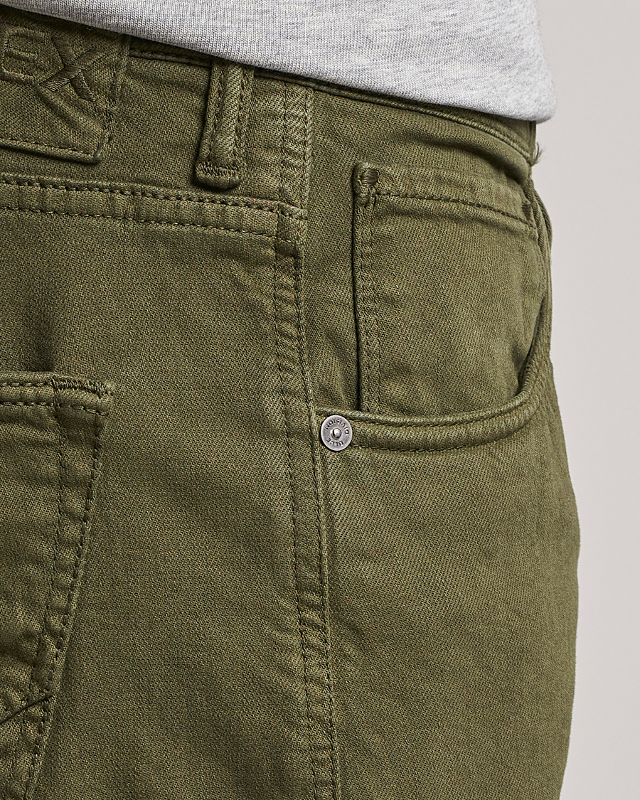 Heren | Broeken | Incotex | Cotton Stretch 5-Pocket Pants Military Green