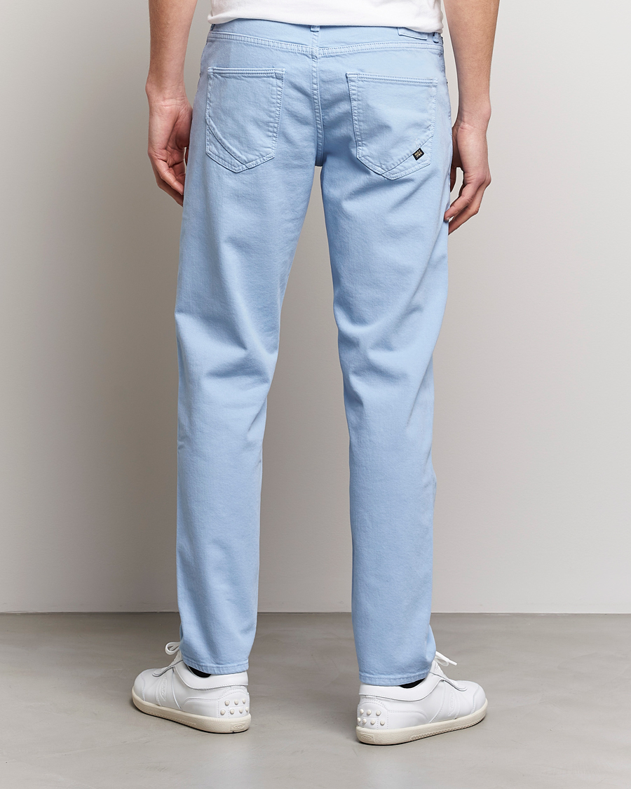 Heren | Broeken | Incotex | Cotton Stretch 5-Pocket Pants Light Blue