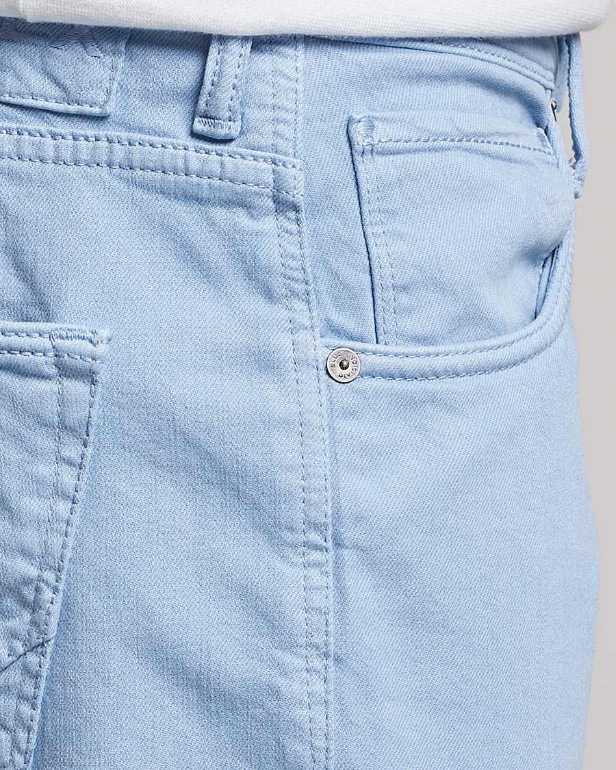 Heren | Broeken | Incotex | Cotton Stretch 5-Pocket Pants Light Blue