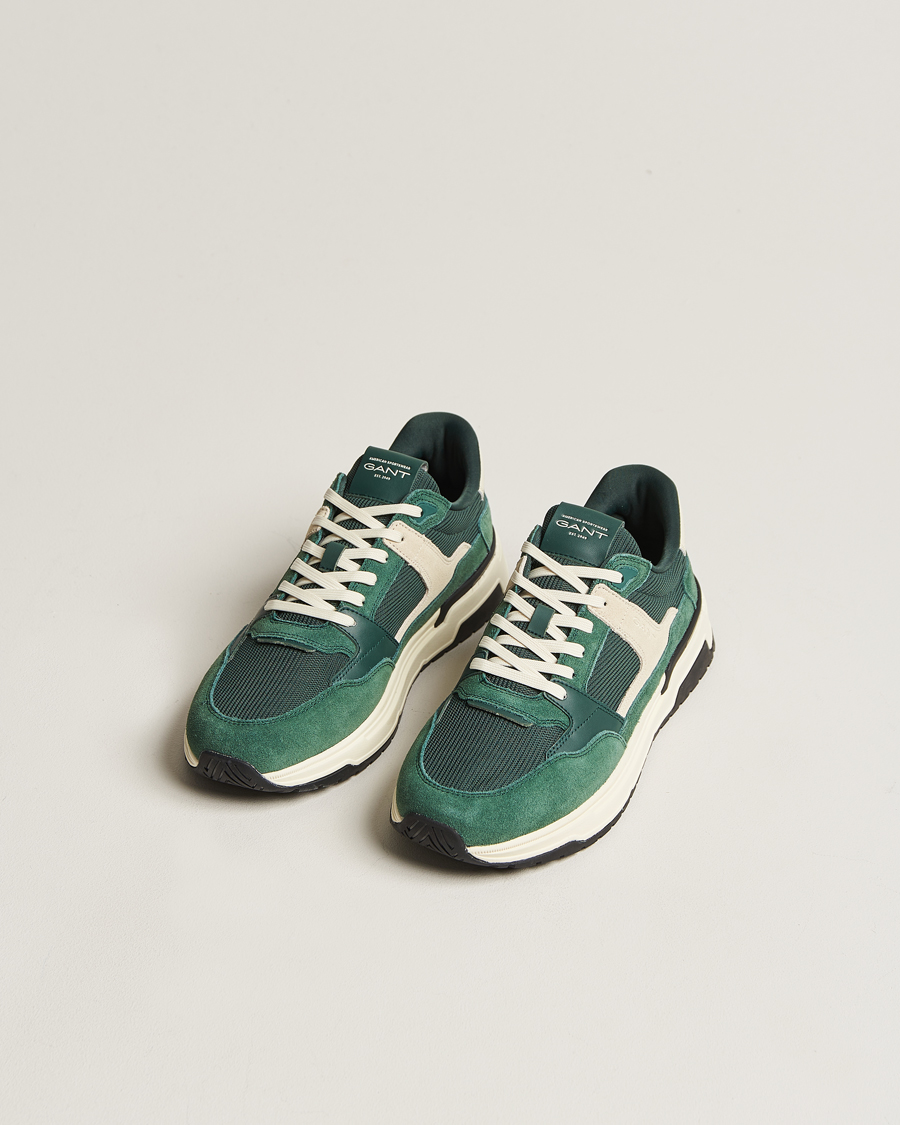 Heren | GANT Jeuton Running Sneaker Tartan Green | GANT | Jeuton Running Sneaker Tartan Green
