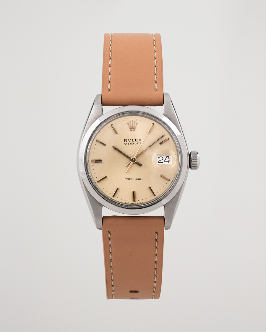 Heren | Rolex Pre-Owned Precision 6694 Oysterdate Steel White | Rolex Pre-Owned | Precision 6694 Oysterdate Steel White