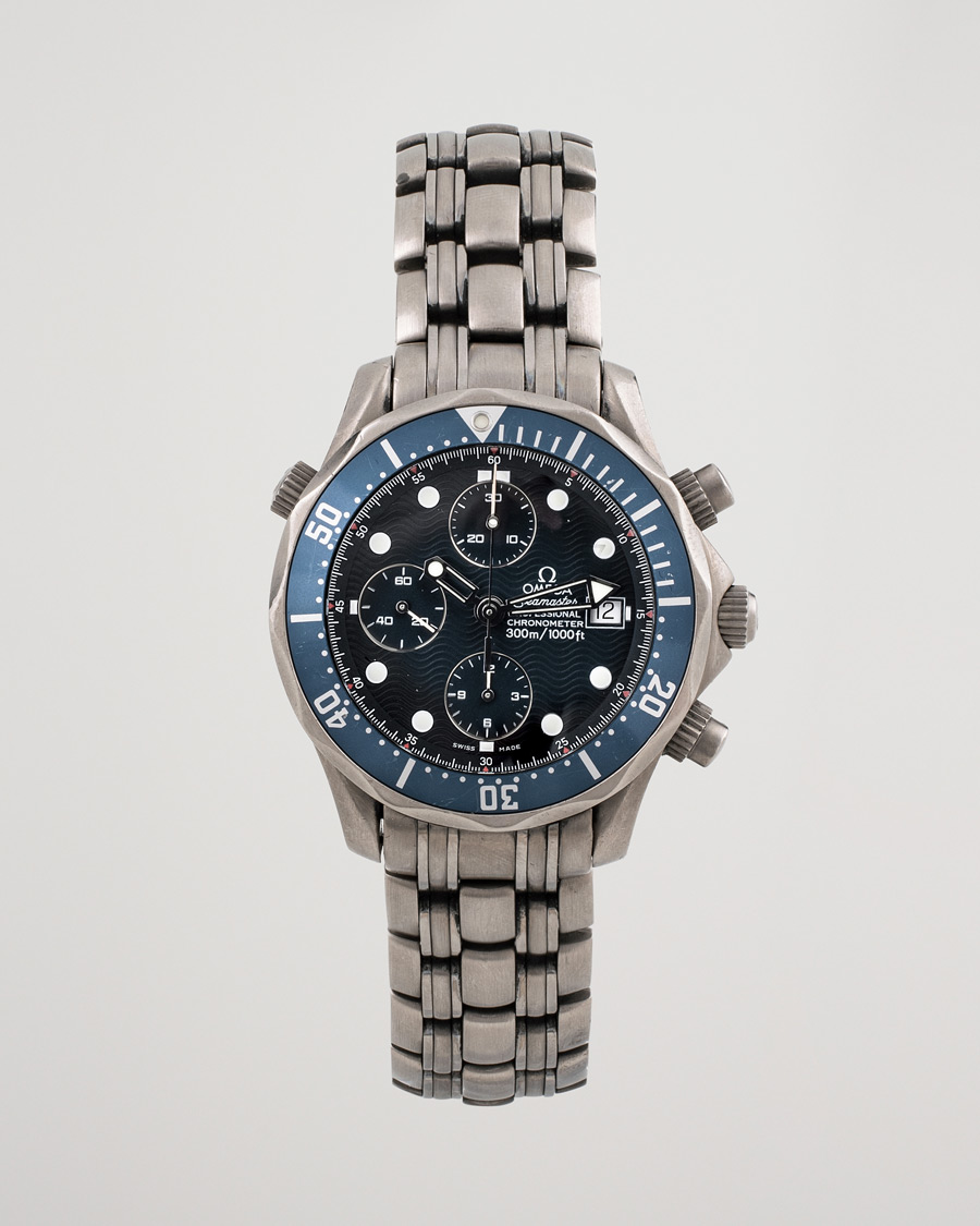 Heren | Omega Pre-Owned Seamaster Diver 300M Chrono 2298.80.00 Titan Blue | Omega Pre-Owned | Seamaster Diver 300M Chrono 2298.80.00 Titan Blue