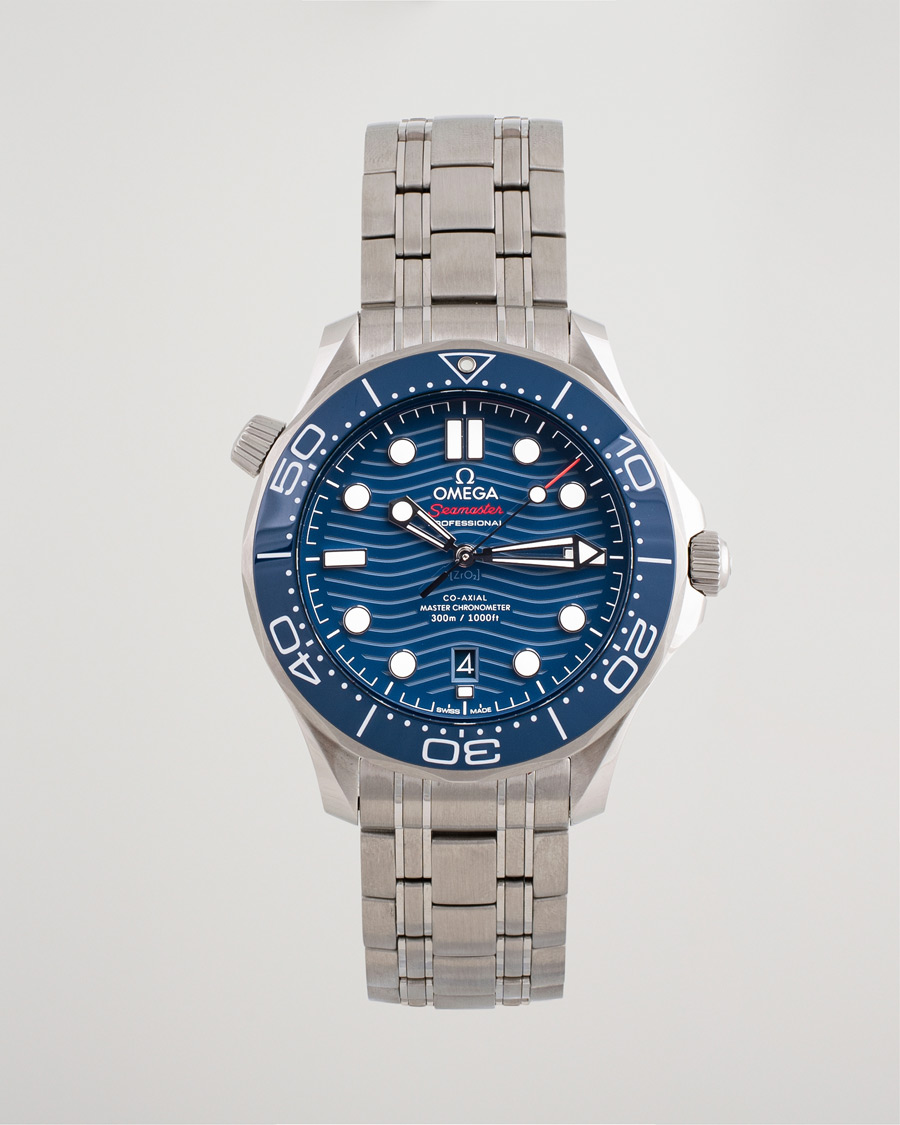 Heren | Omega Pre-Owned Seamaster Diver 300M 210.30.42.20.03.001 Steel Blue | Omega Pre-Owned | Seamaster Diver 300M 210.30.42.20.03.001 Steel Blue