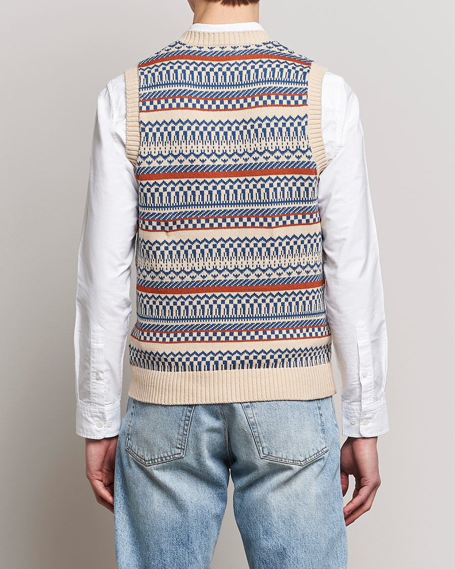 Heren | Truien | BEAMS PLUS | Knit Fairisle Vest Natural