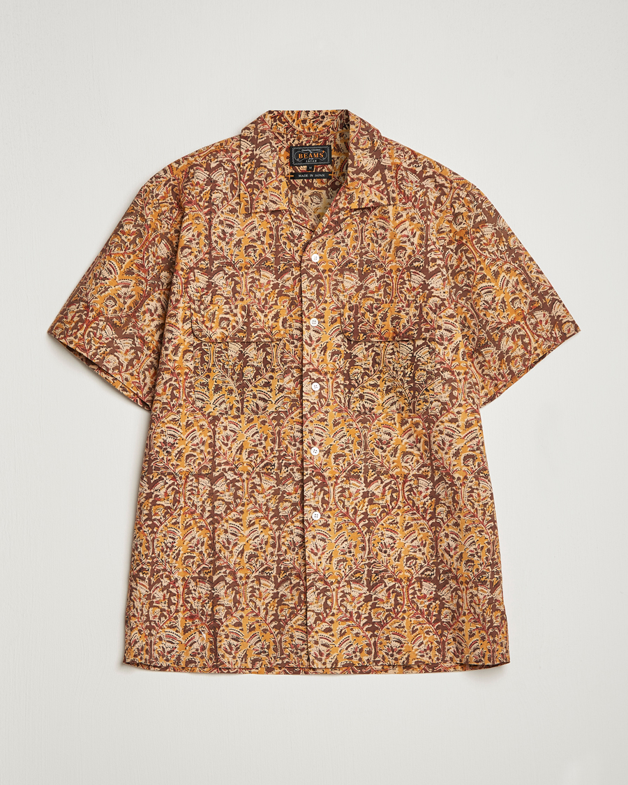 Heren | Overhemden | BEAMS PLUS | Block Print Camp Shirt Brown