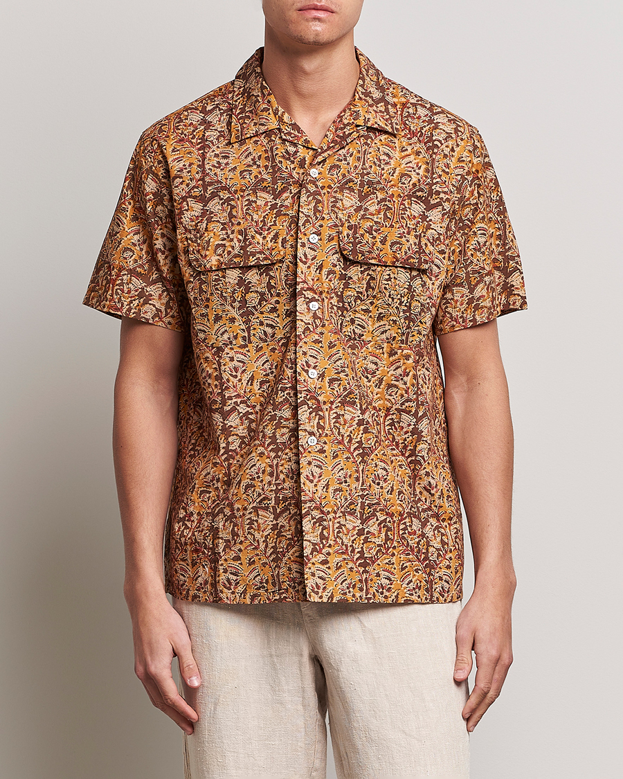 Heren | Overhemden | BEAMS PLUS | Block Print Camp Shirt Brown