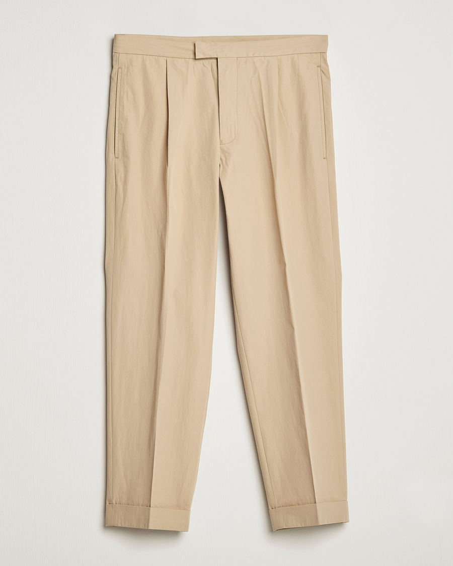 Heren | Broeken | BEAMS PLUS | Comfort Cloth Travel Trousers Beige