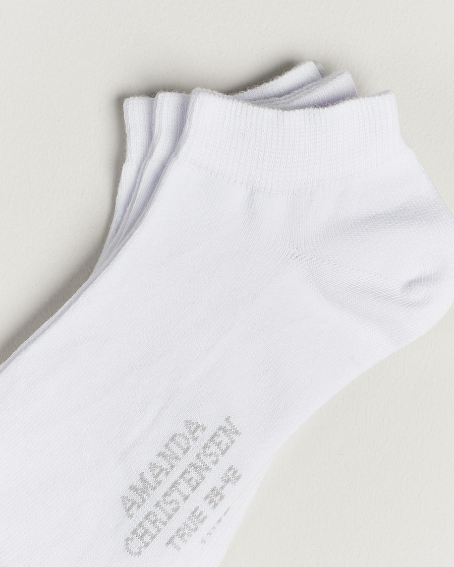 Heren | Sokken | Amanda Christensen | 3-Pack True Cotton Sneaker Socks White
