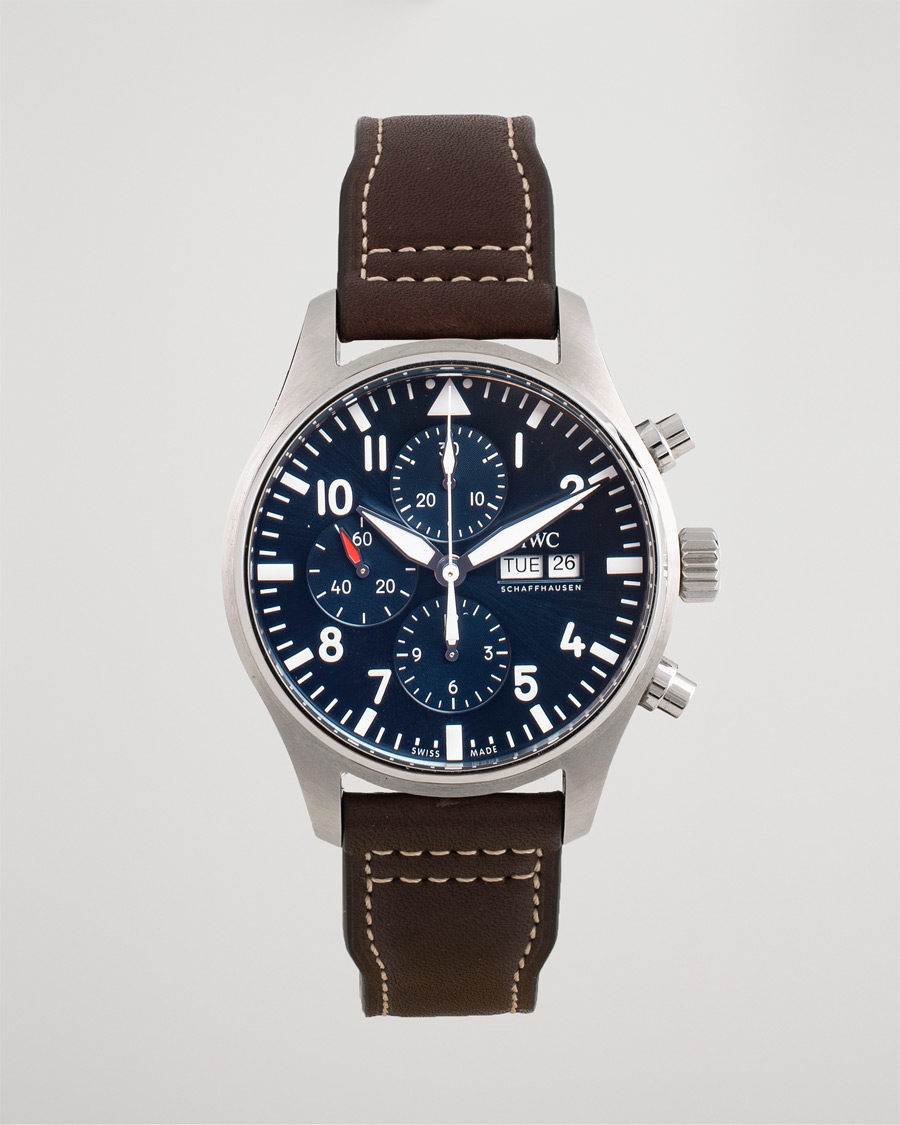 Heren | Pre-Owned & Vintage Watches | IWC Pre-Owned | Le Petit Prince Chronograph IW377714 Steel Blue