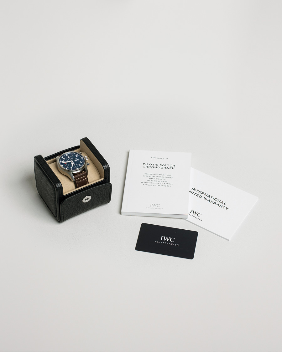 Heren | Pre-Owned & Vintage Watches | IWC Pre-Owned | Le Petit Prince Chronograph IW377714 Steel Blue