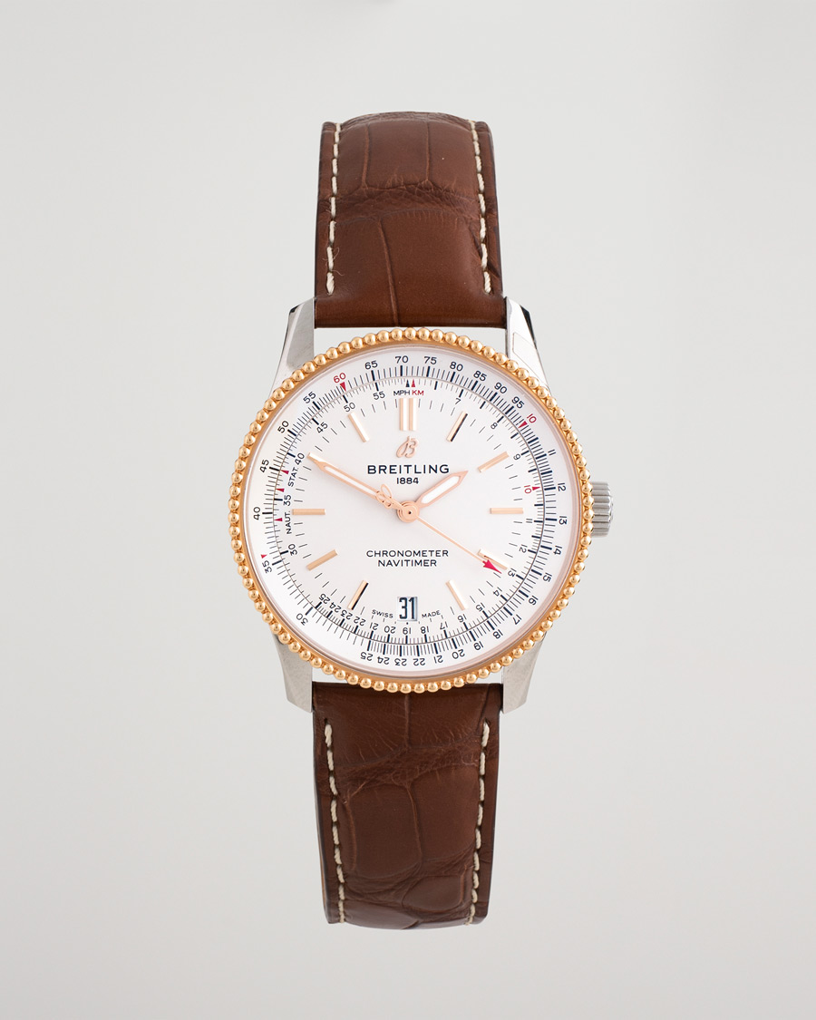 Heren | Pre-Owned & Vintage Watches | Breitling Pre-Owned | Navitimer38 U17325211G1P1 Steel White