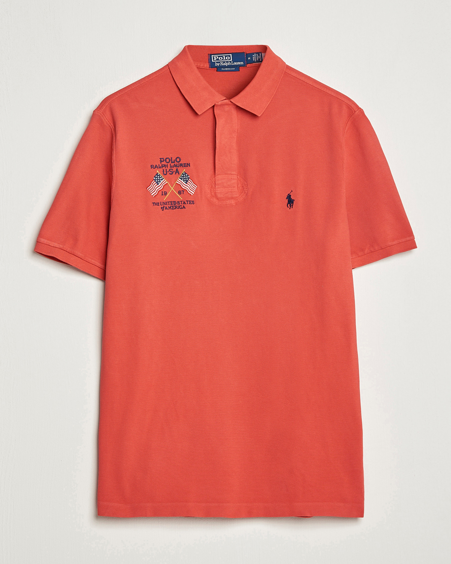 Heren | Polo's | Polo Ralph Lauren | Classic Fit Flag Polo Evening Post Red