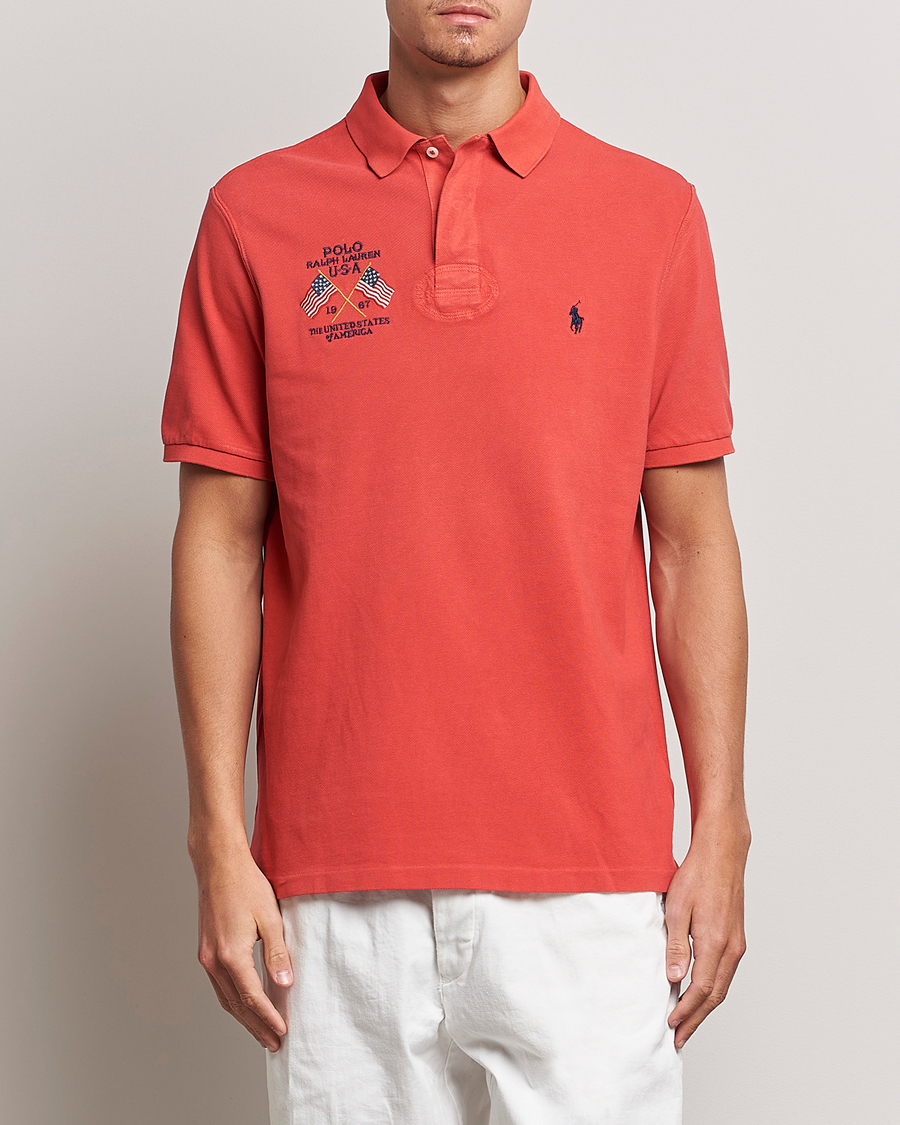 Heren | Polo's | Polo Ralph Lauren | Classic Fit Flag Polo Evening Post Red