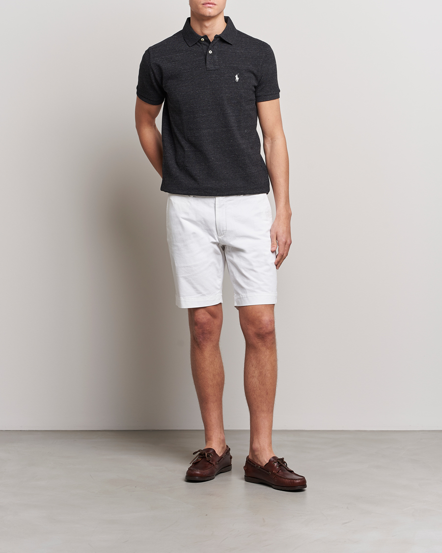 Heren | Polo's | Polo Ralph Lauren | Custom Slim Fit Polo Black Marl Heather