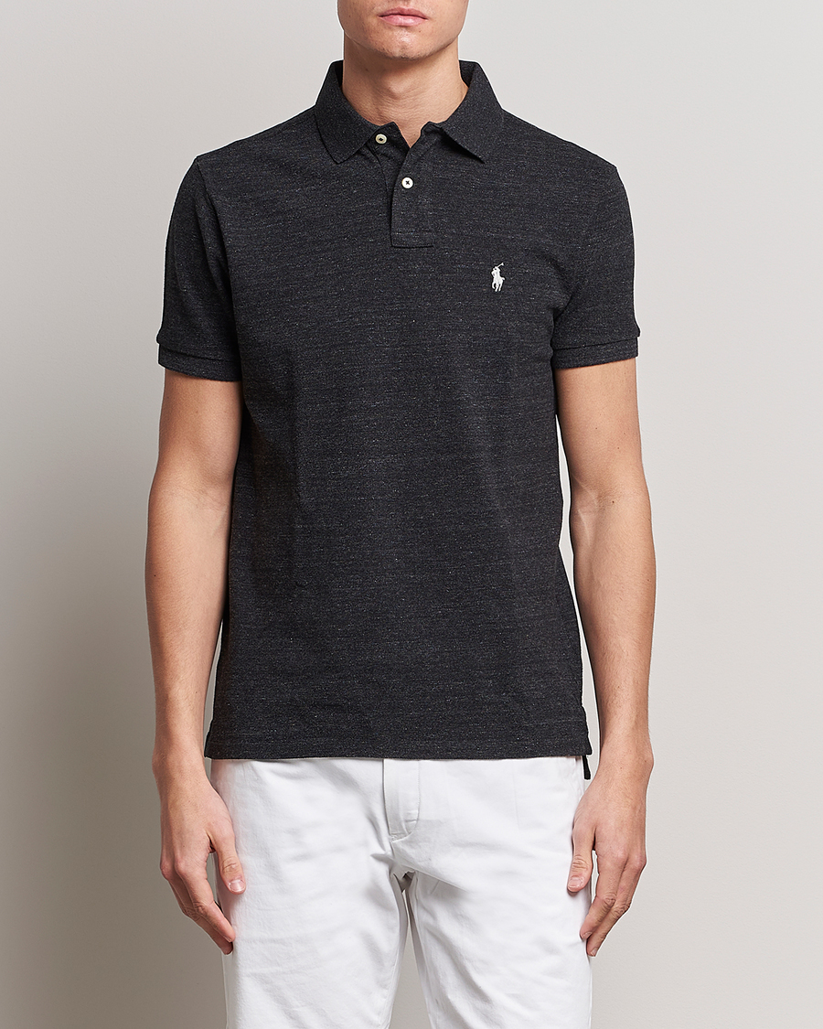 Heren | Polo's | Polo Ralph Lauren | Custom Slim Fit Polo Black Marl Heather