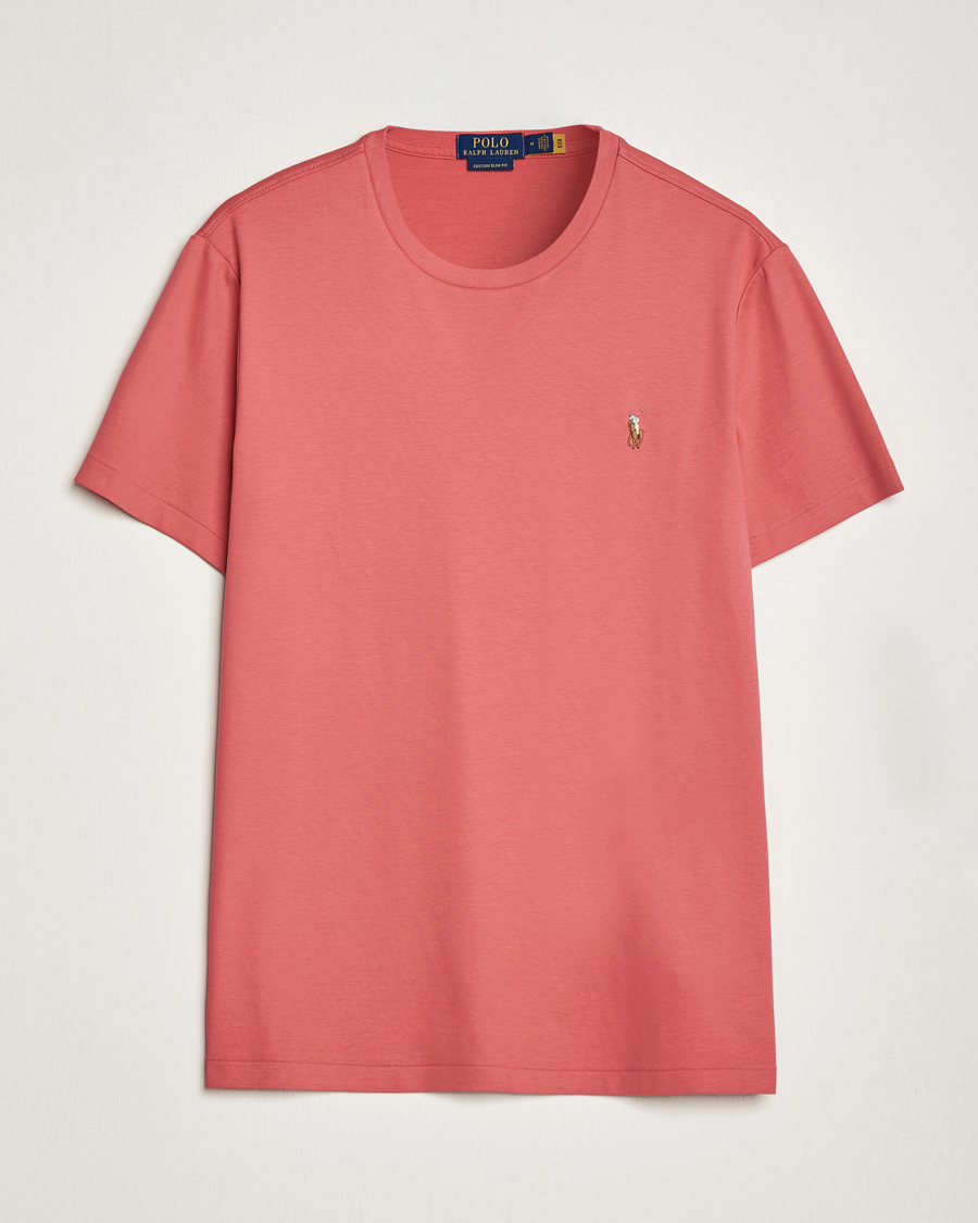 Heren | T-shirts | Polo Ralph Lauren | Luxury Pima Cotton Crew Neck T-Shirt Red Sky