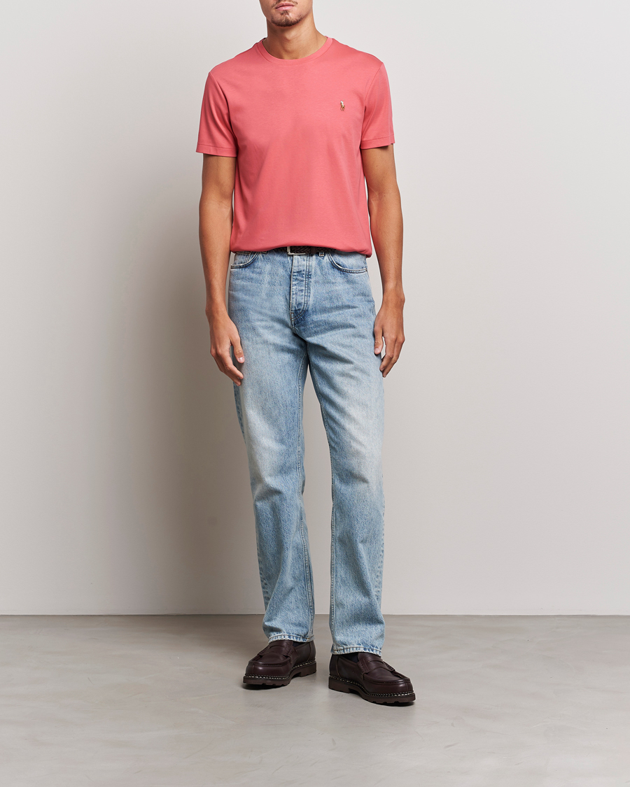 Heren | T-shirts | Polo Ralph Lauren | Luxury Pima Cotton Crew Neck T-Shirt Red Sky