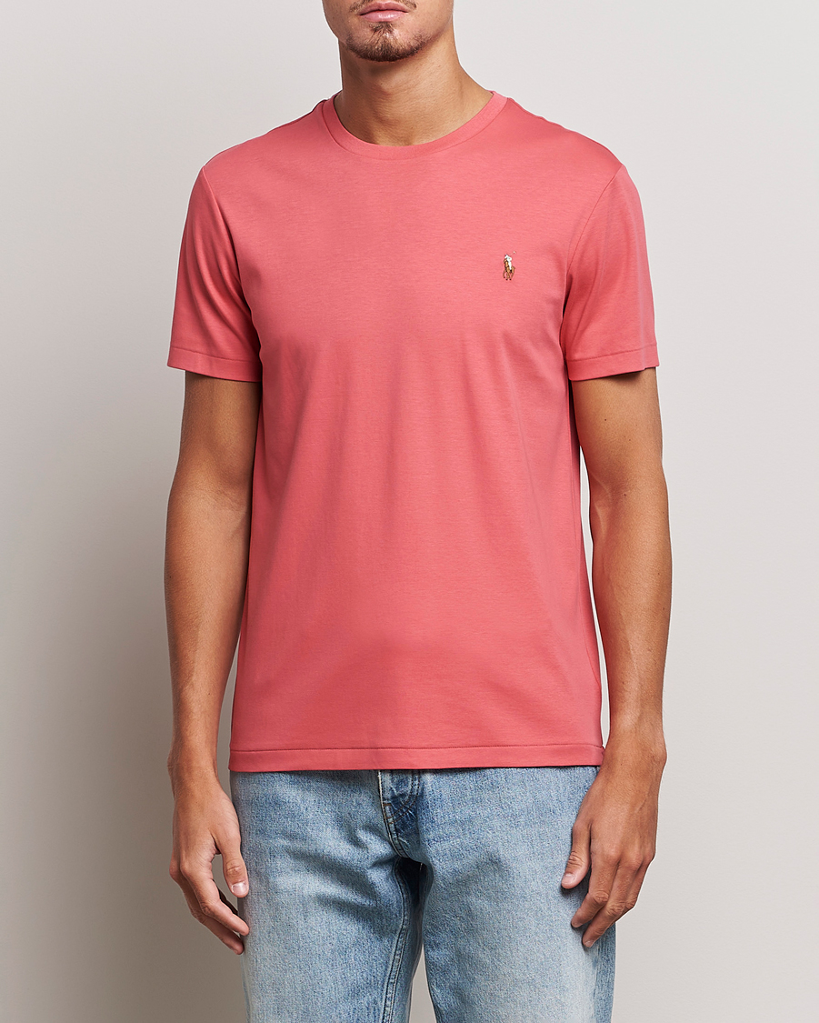 Heren | T-shirts | Polo Ralph Lauren | Luxury Pima Cotton Crew Neck T-Shirt Red Sky
