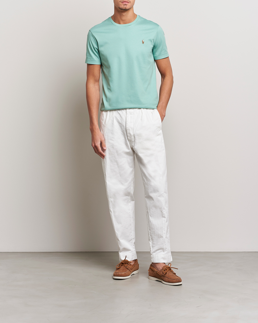Heren | T-shirts | Polo Ralph Lauren | Luxury Pima Cotton Crew Neck T-Shirt Essex Green