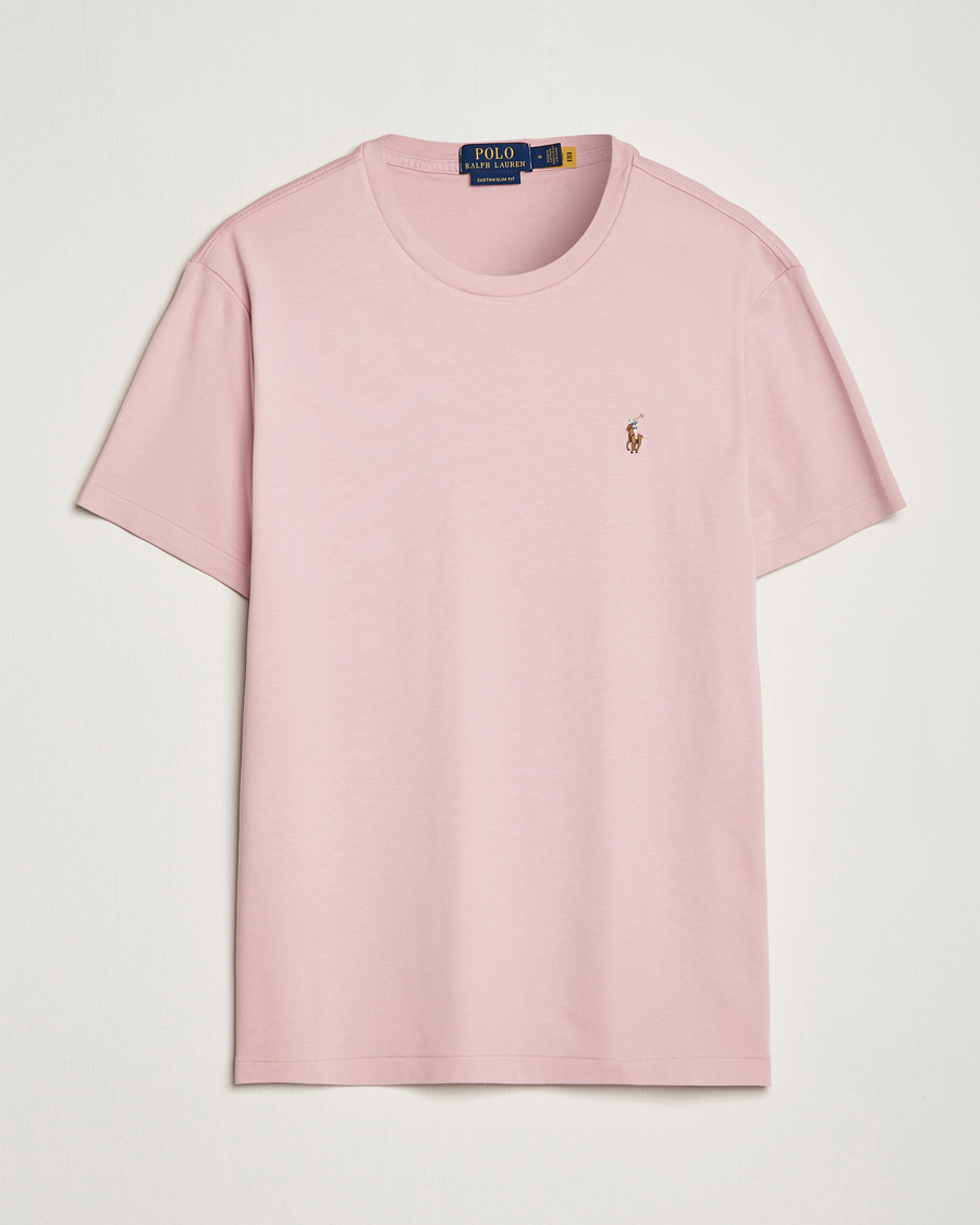 Heren | T-shirts | Polo Ralph Lauren | Luxury Pima Cotton Crew Neck T-Shirt Chino Pink