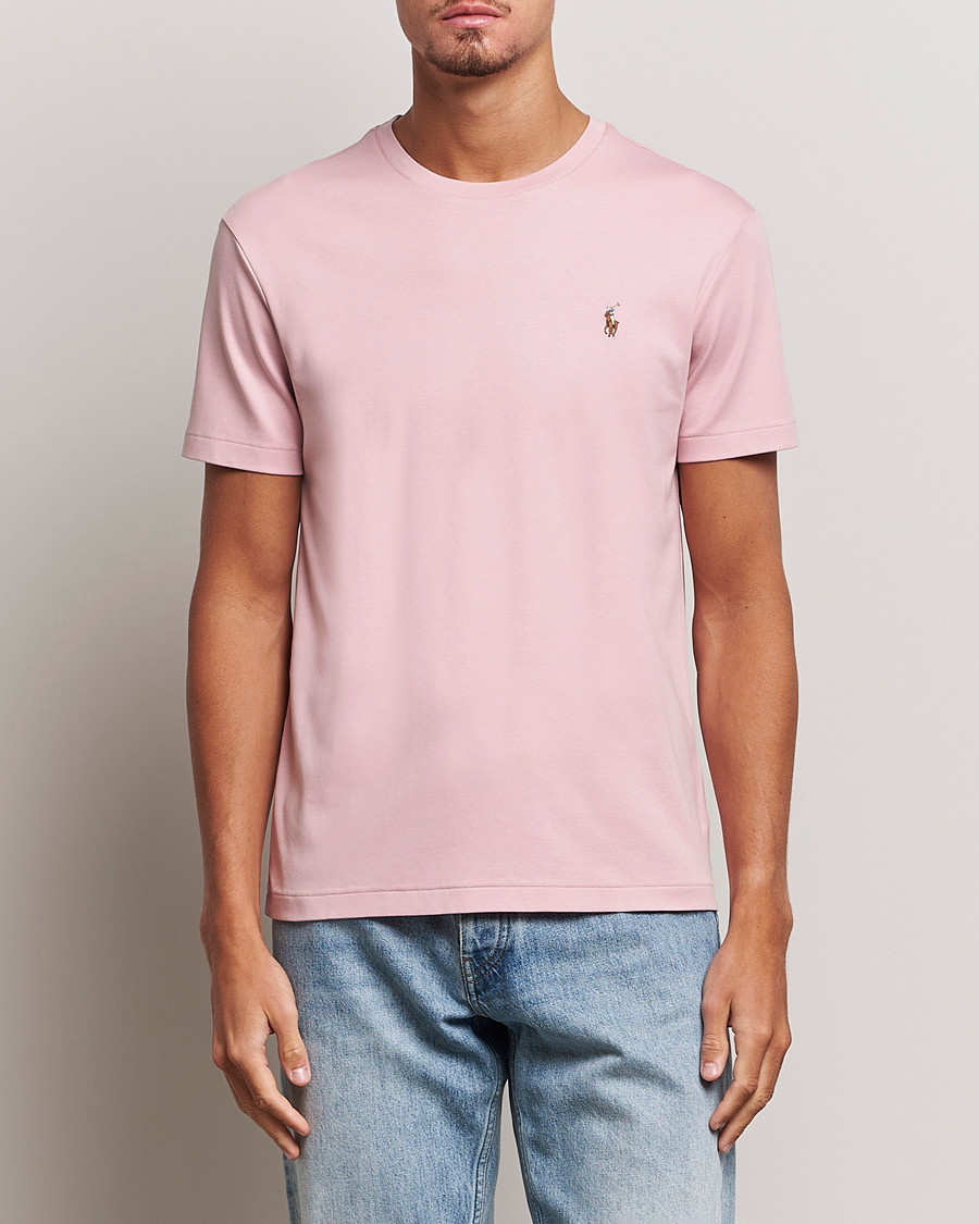 Heren | T-shirts | Polo Ralph Lauren | Luxury Pima Cotton Crew Neck T-Shirt Chino Pink