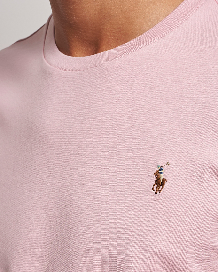 Heren | T-shirts | Polo Ralph Lauren | Luxury Pima Cotton Crew Neck T-Shirt Chino Pink