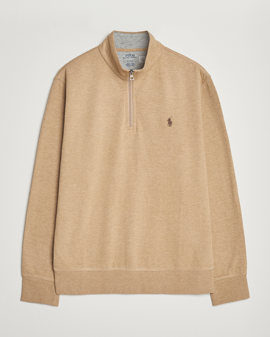 Heren | Truien | Polo Ralph Lauren | Tech Double Knit Half Zip Luxury Tan Heather