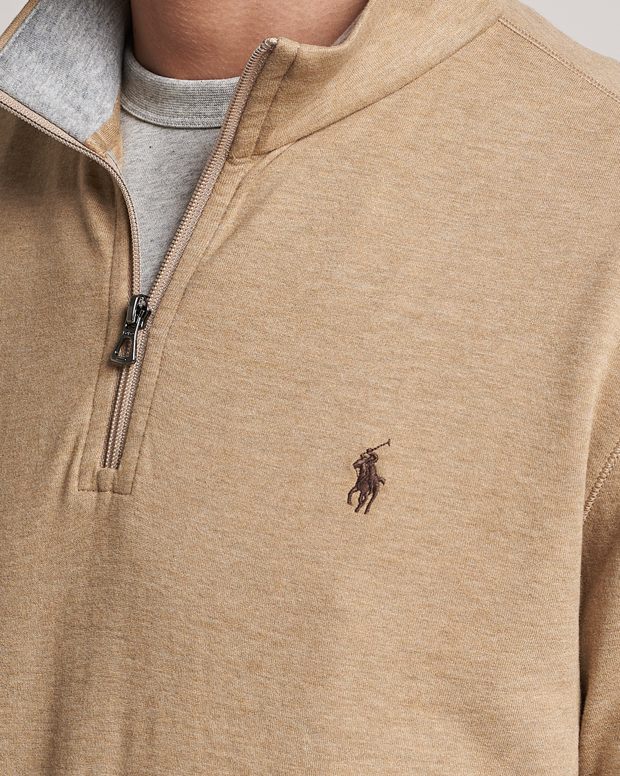 Heren | Truien | Polo Ralph Lauren | Tech Double Knit Half Zip Luxury Tan Heather