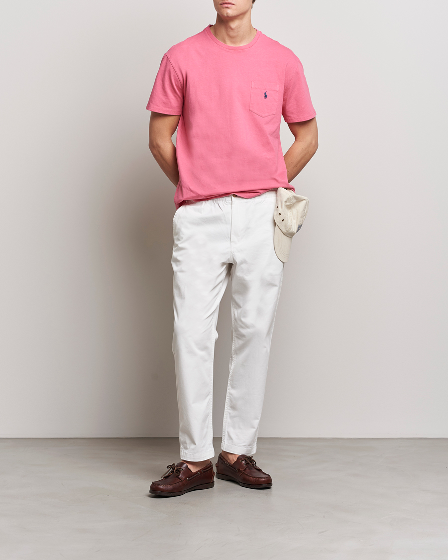 Heren | T-shirts | Polo Ralph Lauren | Cotton/Linen Crew Neck T-Shirt Red Sky