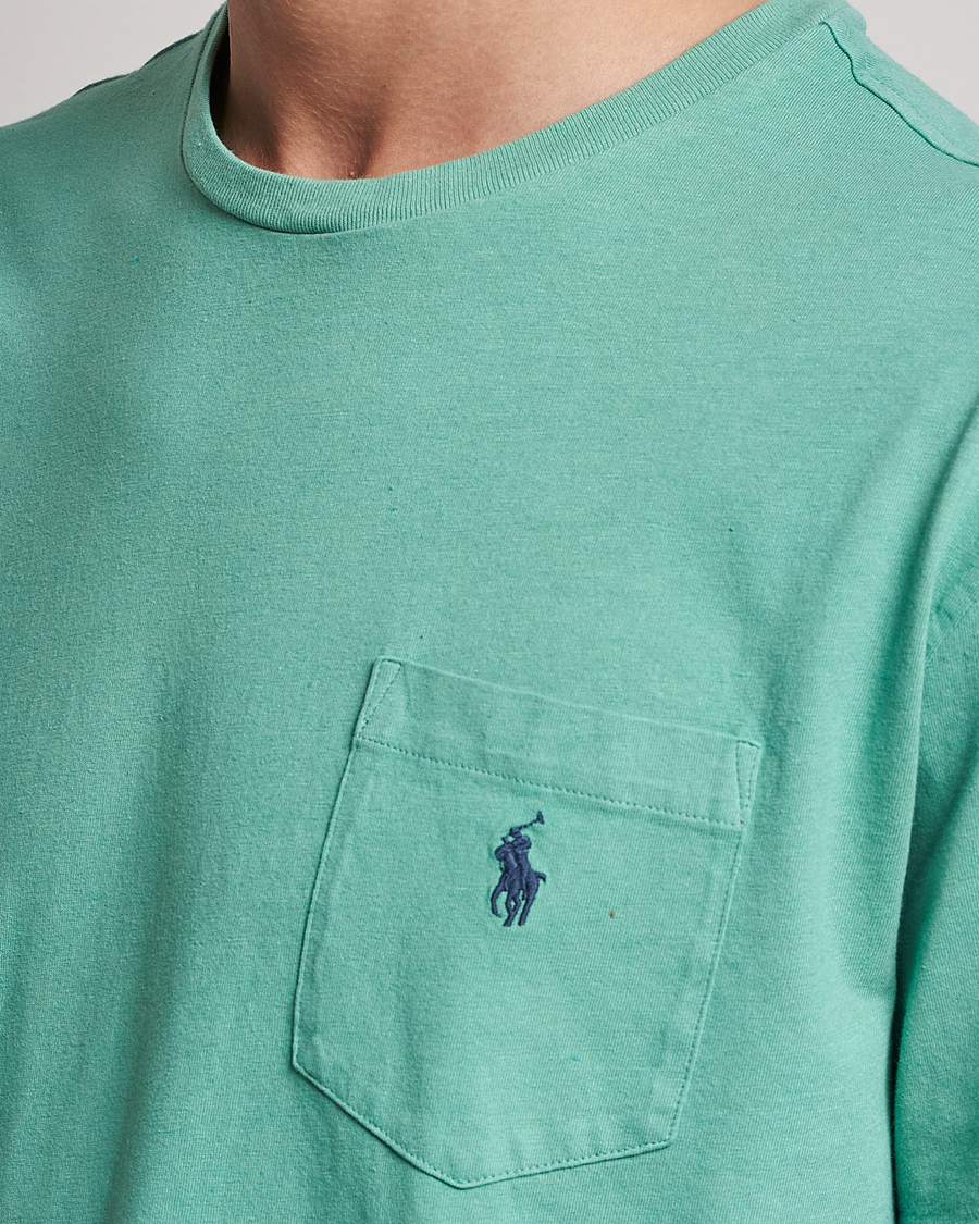 Heren | T-shirts | Polo Ralph Lauren | Cotton/Linen Crew Neck T-Shirt Essex Green