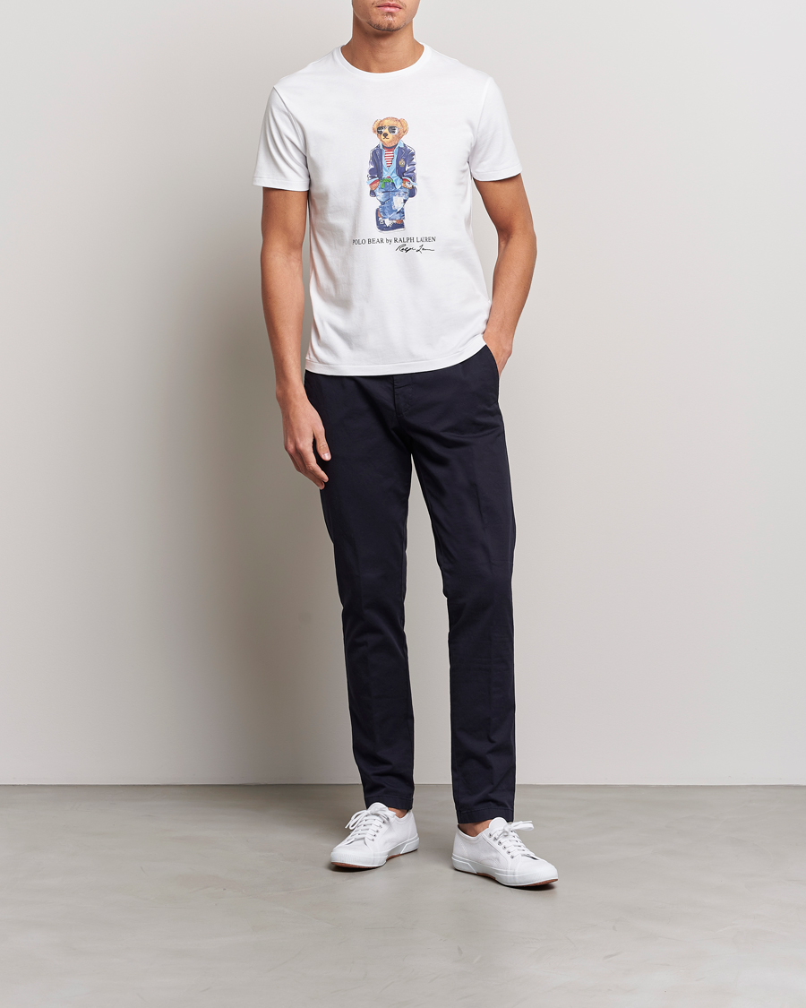 Heren | T-shirts | Polo Ralph Lauren | Printed Regatta Bear Crew Neck T-Shirt White