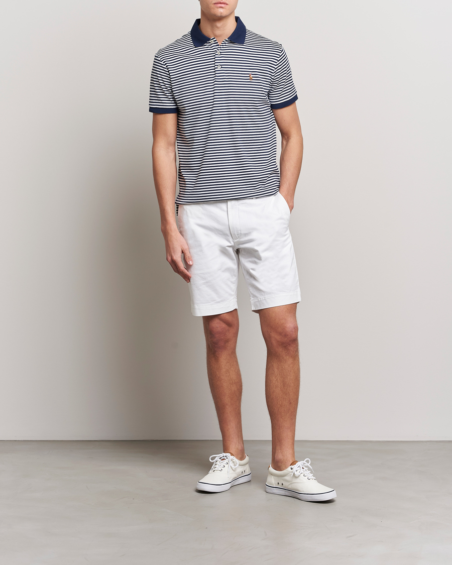 Heren | Polo's | Polo Ralph Lauren | Luxury Pima Cotton Striped Polo French Navy/White