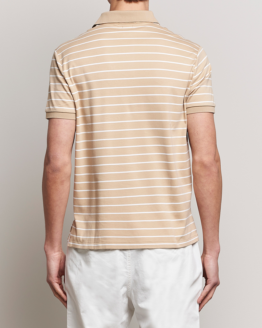 Heren | Polo's | Polo Ralph Lauren | Luxury Pima Cotton Striped Polo Sand Dune/White