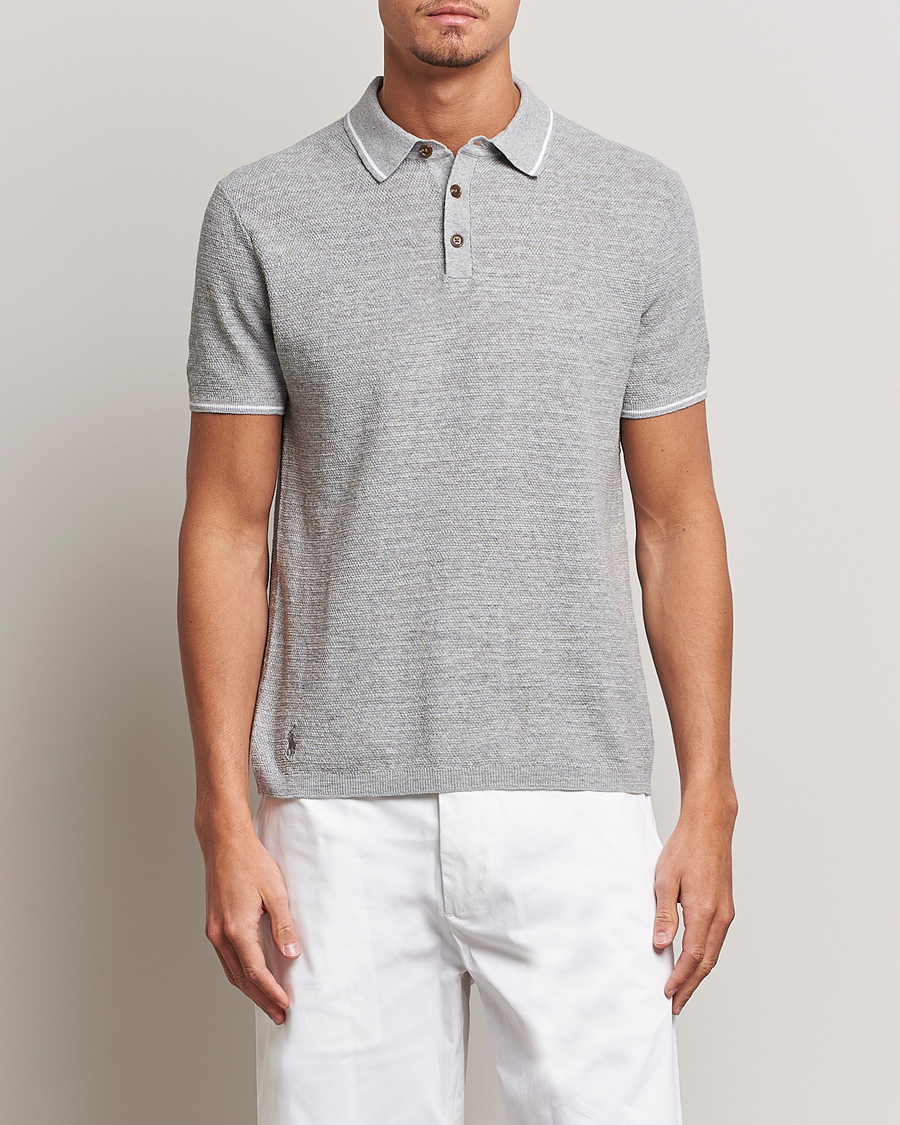 Heren | Polo's | Polo Ralph Lauren | Cotton/Linen Textured Polo Andover Heather