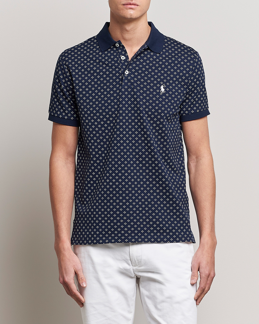 Heren | Polo's | Polo Ralph Lauren | Custom Slim Fit Diamond Dots Polo Newport Navy