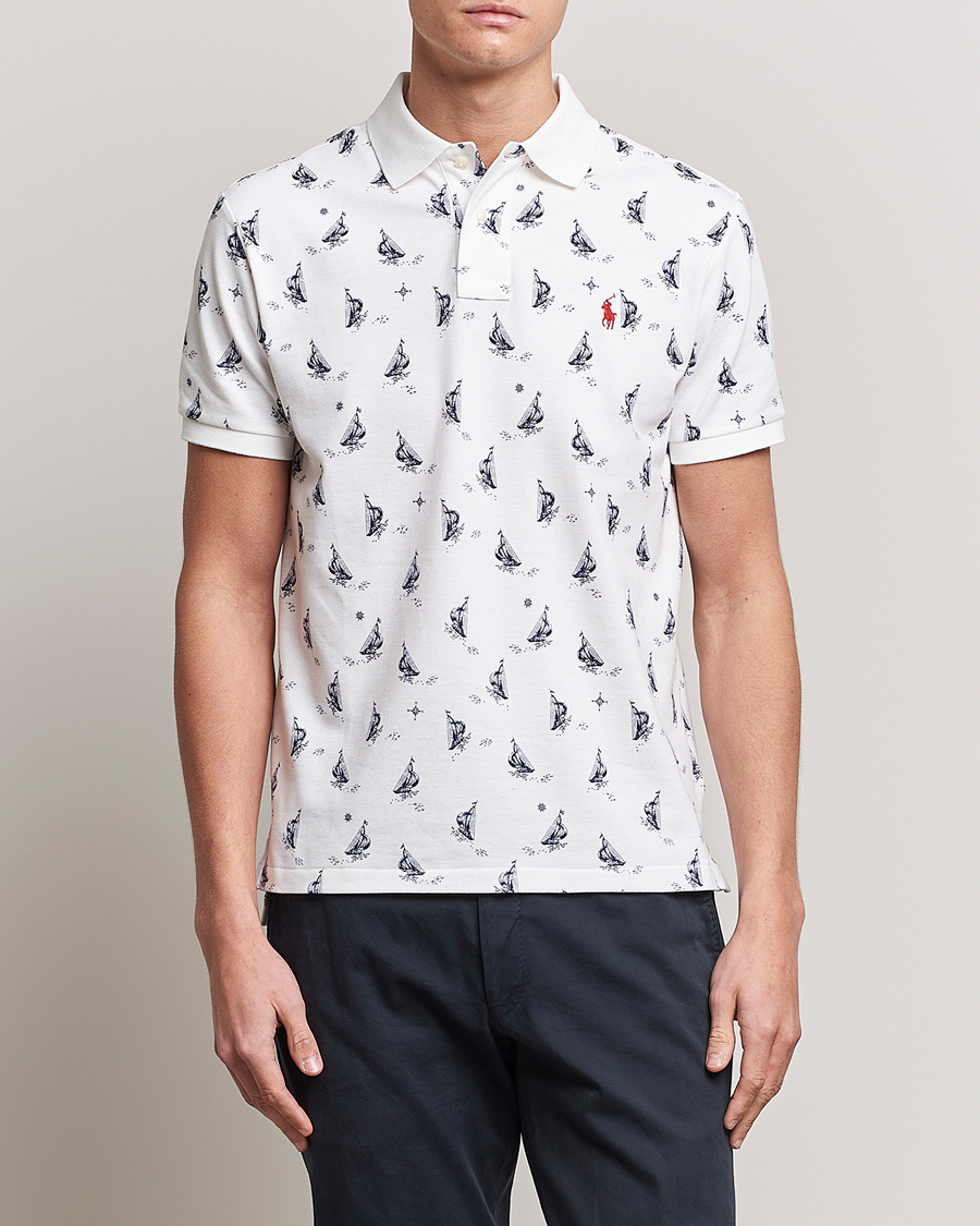 Heren | Polo's | Polo Ralph Lauren | Custom Slim Fit Sailboats Polo White