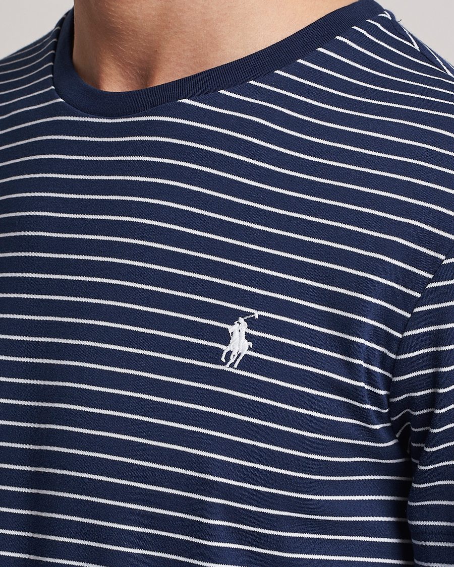 Heren | T-shirts | Polo Ralph Lauren | Luxury Pima Cotton Striped T-shirt Navy/White