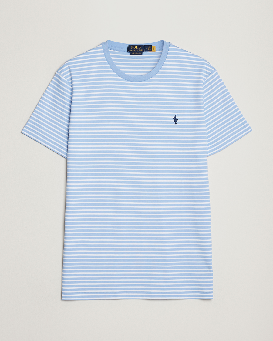 Heren | T-shirts | Polo Ralph Lauren | Luxury Pima Cotton Striped T-shirt Blue/White