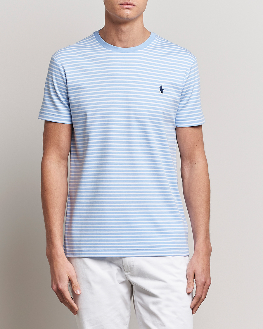 Heren | T-shirts | Polo Ralph Lauren | Luxury Pima Cotton Striped T-shirt Blue/White