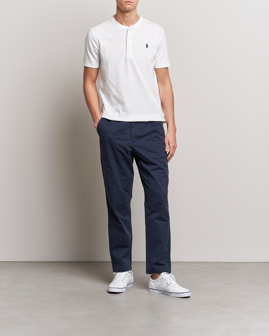 Heren | T-shirts | Polo Ralph Lauren | Slub Jersey Henley T-Shirt White
