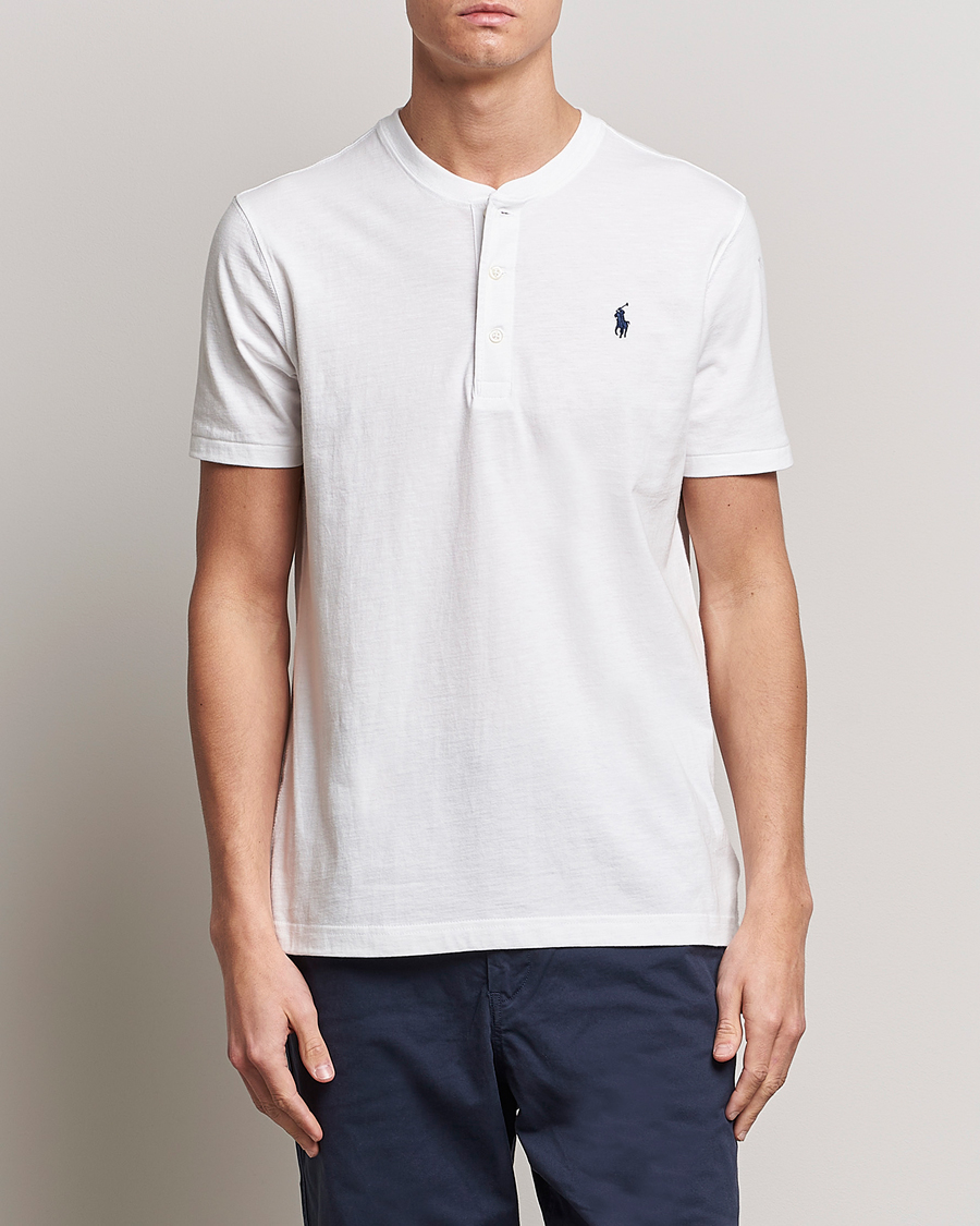 Heren | T-shirts | Polo Ralph Lauren | Slub Jersey Henley T-Shirt White