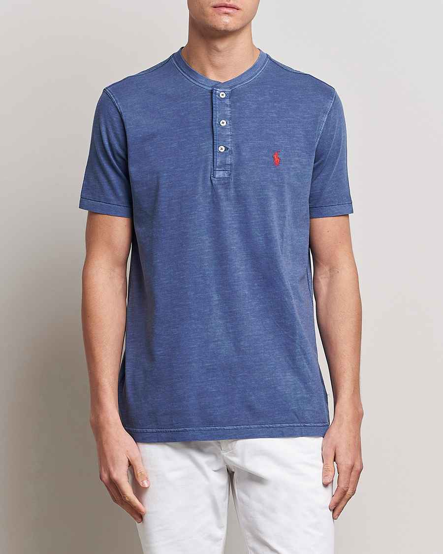 Heren | T-shirts | Polo Ralph Lauren | Slub Jersey Henley T-Shirt Light Navy
