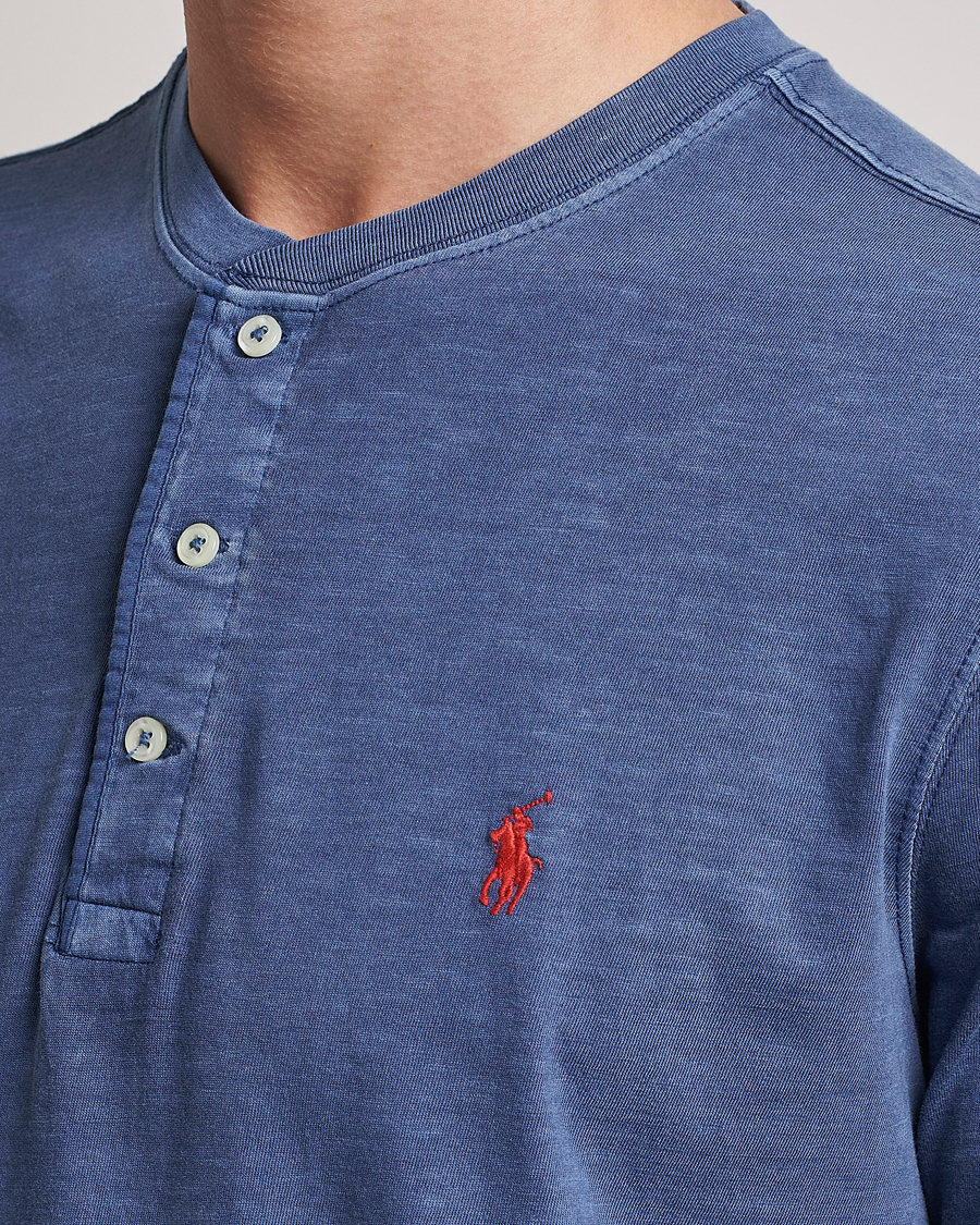 Heren | T-shirts | Polo Ralph Lauren | Slub Jersey Henley T-Shirt Light Navy