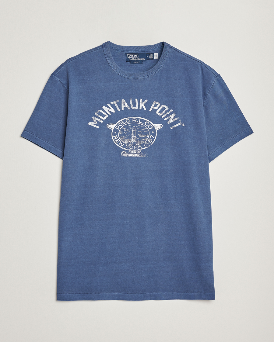 Heren | T-shirts | Polo Ralph Lauren | Graphic Logo Jerset Crew Neck T-Shirt Earth Blue