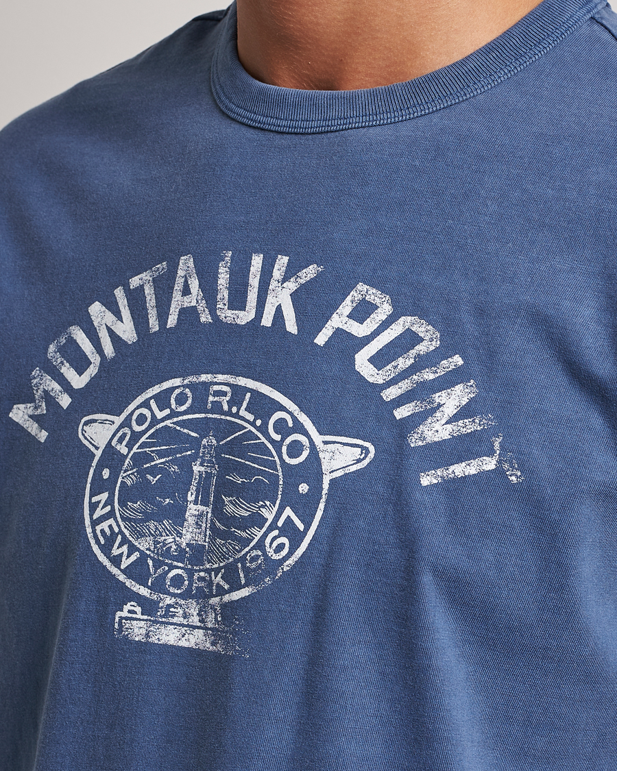Heren | T-shirts | Polo Ralph Lauren | Graphic Logo Jerset Crew Neck T-Shirt Earth Blue
