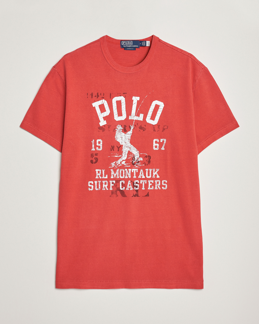 Heren | T-shirts | Polo Ralph Lauren | Graphic Logo Jerset Crew Neck T-Shirt Evening Red