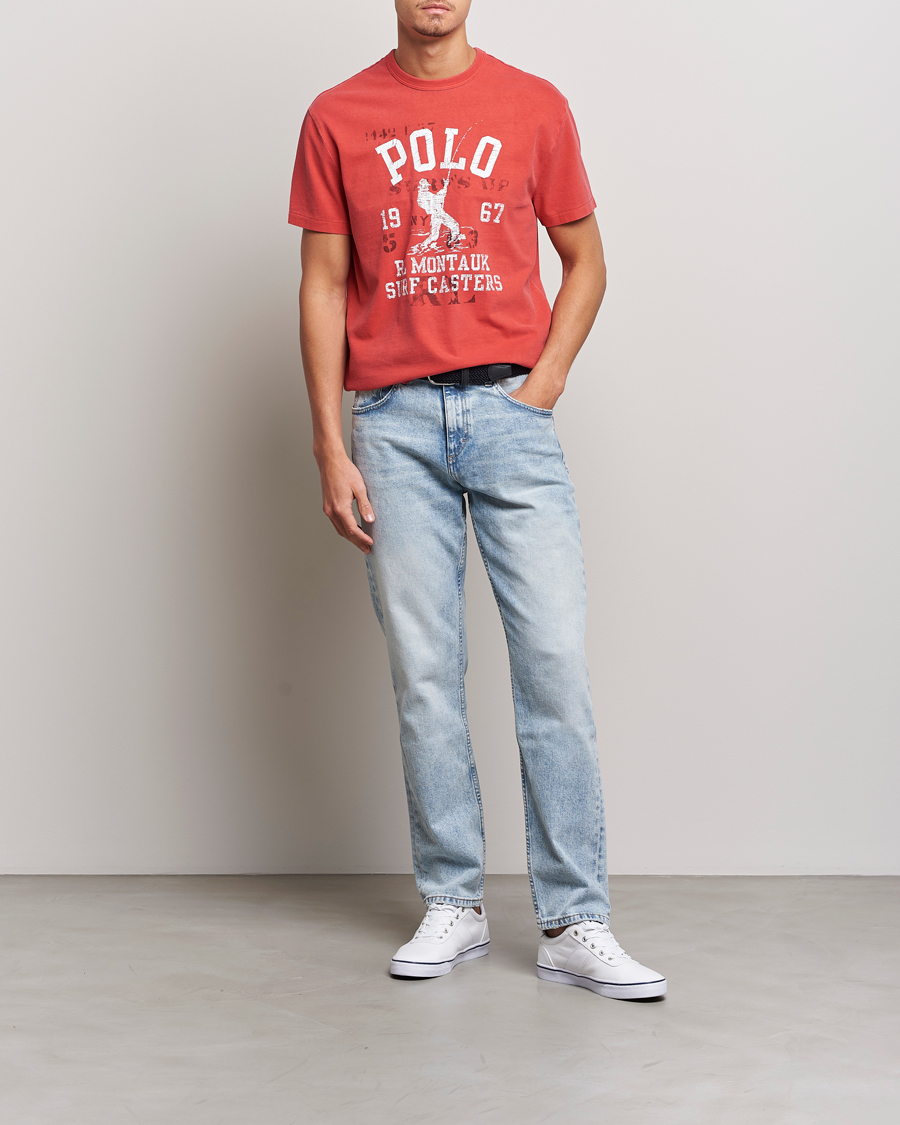 Heren | T-shirts | Polo Ralph Lauren | Graphic Logo Jerset Crew Neck T-Shirt Evening Red
