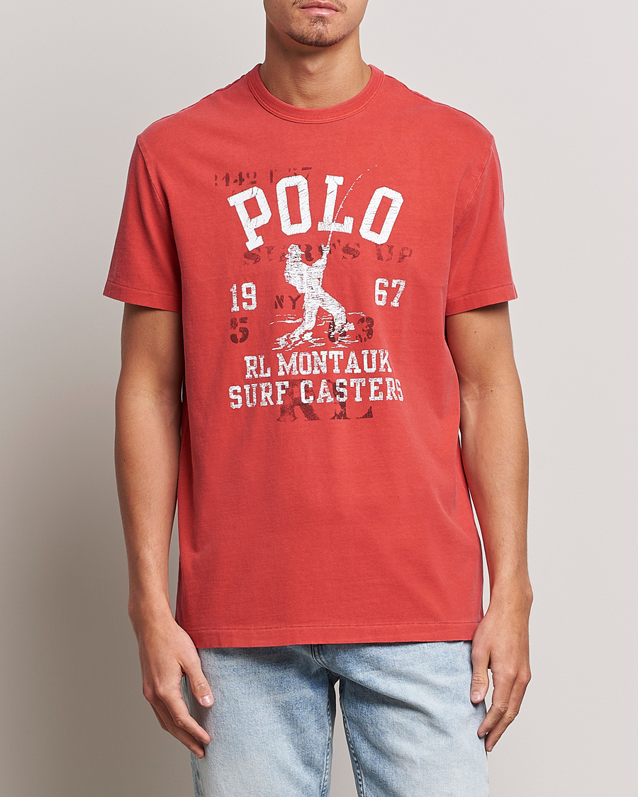 Heren | T-shirts | Polo Ralph Lauren | Graphic Logo Jerset Crew Neck T-Shirt Evening Red