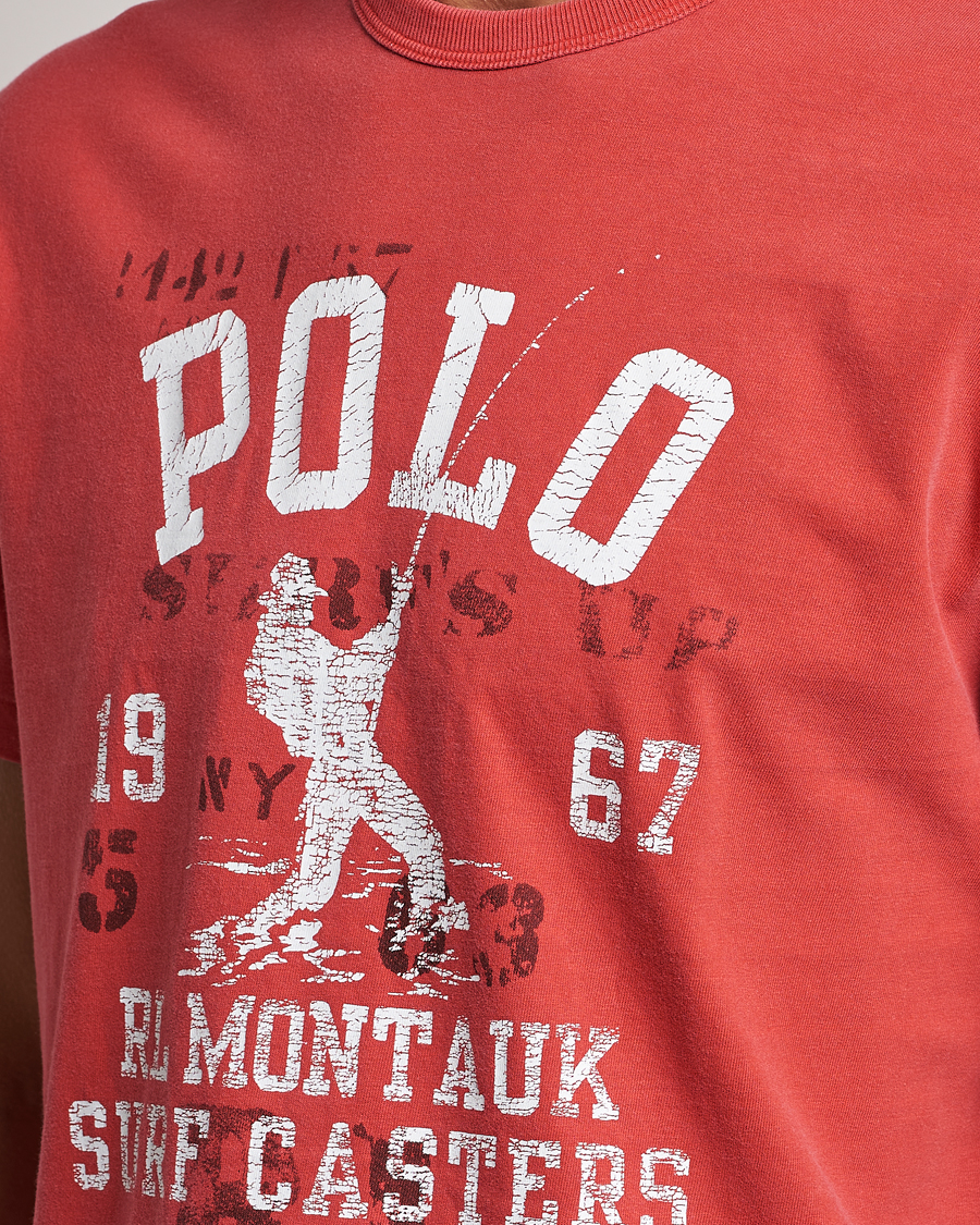 Heren | T-shirts | Polo Ralph Lauren | Graphic Logo Jerset Crew Neck T-Shirt Evening Red